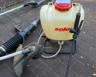 Lot 2315 $300.00 Landscaping Special! Its a Steal (see what I did there!) Stihl BR400 Gas Blower. Stihl HL100 Tree Trimmer, Echo SRM-2300 Trimmer, and Solo Back Sprayer. May need a tune-up on the motors.