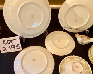 Lot 2395 $30.00. Eclectic mix of floral china pieces. Would be great as additional serve ware for your future parties! 1 vegetable bowl (R&S Germany, hand-painted), 2 salad plates (Jul H Brauer), 3 dessert plates (Jul H Brauer), 1 teacup & saucer Theodore Haviland Limoges France, 1 Noritake Progression China in Palos Verde 9020 pattern. Hand Painted Salt Shaker