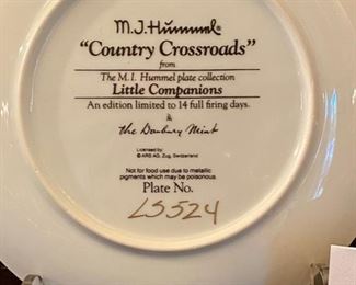 Lot 2417. $40.00. Hummel Collector Plate, 5 bisque Village People 😂 (One is a mini-toby mug), 2 small dolls made in Soviet Union, one porcelain face doll ornament.
