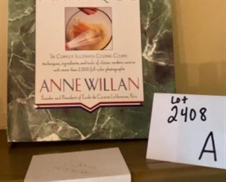 Lot 2408 A. $20.00. Cookbooks: A: 4 cookbooks- Book of Great Desserts, A Passion for Chocolate, LaVarenne Practique, Pies and Tarts