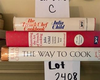 Lot 2408 C. $17.00. 3 Julia Child Cookbooks