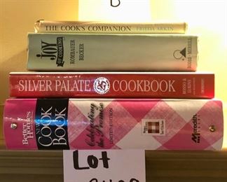 Lot 2408 D. $22.00. 4 Cookbooks: BH&G Celebrating of Promise Binder, Silver Palate, Joy of Cooking, Cooks Companion
