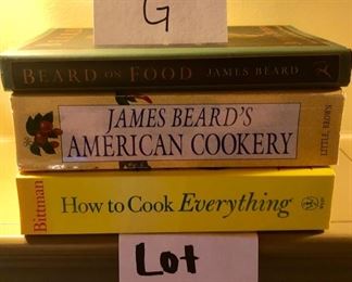 Lot 2408 G. $20.00. 3 Cookbooks: James Beard x 2 & How to Cook Everything
