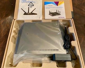 Lot 2429 $200.00 Network Router Package: Brand New Netgear Nighthawk X6 AC3200 Tri-Band WiFi Router & Belkin Dual-Band Wireless Range Extender.