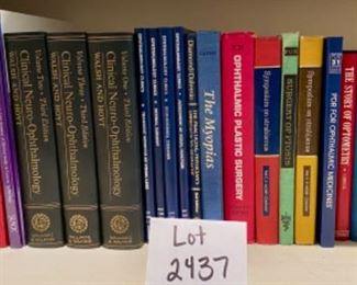 Lot 2437. $100.00. Medical Ophthalmologist Reference Library of 25 Books and References