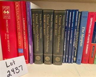 Lot 2437. $100.00. Medical Ophthalmologist Reference Library of 25 Books and References