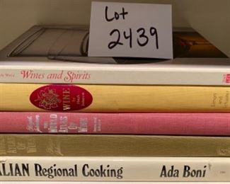 Lot 2439. $25.00. Wine Books and Regional Cooking Lot (5)