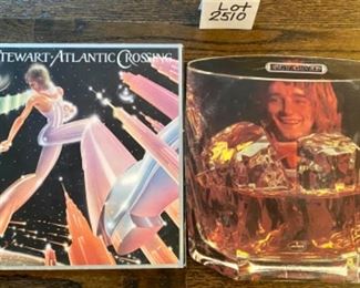 Lot 2510 $12.00 Double Rod Stewart 2 LP Collection. I never noticed the cool Rocks Glass Album Cover.