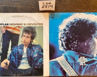 Lot 2514 $20.00. Bob Dylan 2 LP Collection. A True Legend and one of the best songwriters in the history of Rock/Folk Music