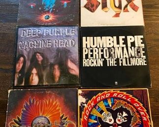 Lot 2520 $30.00 The Hard Rock & Soft Rock 6 LP Collection. Includes: Kiss, Styx, Deep Purple and Humble Pie all Crowd pleasers