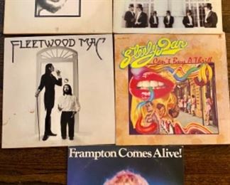 Lot 2522 $25.00 The Mix and Match 5 LP Collection. Great collection of classic groups including Fleetwood Mac, Steely Dan and Frampton.