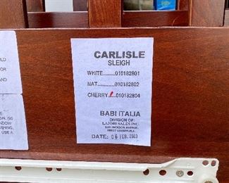 Lot 2305. $175.00. Babi Stalia Carlisle Sleigh Style crib + youth bed (2003)