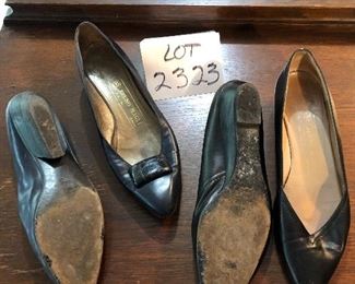 Lot 2323. $40.00. Vintage Pedro's Travel Case in fabulous condition (with key)! 47"t x 23"w x 17"d. 2 pairs of vintage shoes. Both Bruno Magali Vintage Size 8