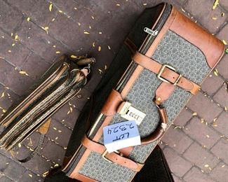 Lot 2324. $80.00 for the set! Vintage Wings Luggage Set. 2 suitcases and 1 carry on bag. The carry on bag is in WONDERFUL condition, the two suitcases need to be cleaned well on the outside, would probably do well with some leather conditioning too!