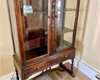Lot 2355. $195.00. Small China Cabinet. Matches Dining Room Furniture, but was not restored! Has great bones, looking for the right home! 39"w x 62" t x 16.5" d