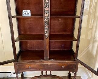 Lot 2355. $195.00. Small China Cabinet. Matches Dining Room Furniture, but was not restored! Has great bones, looking for the right home! 39"w x 62" t x 16.5" d