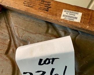 Lot 2361. $48.00. Antique Tin Ceiling tile, framed. From an antique shop in NYC. Cool patina to it. Has substantial frame backing. Would be great as part of a gallery wall. 23" sq