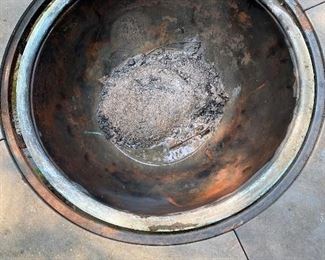 Lot 2300. $120.00. Smith & Hawken Provence Fire Pit Table w/Granite Slabs and copper insert. A bit of wear on the rim around the copper fire bowl, as you might expect since it's a fire pit, so Sold as -is. Also, we didn't find a spark screen. 40"wide x 20" high