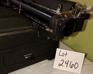 Lot 2460. $150.00. This typewriter appears to be a Royal "Touch Control"" manual typewriter, guessing from the 1930's and appears to be in nice shape. I learned to type on a manual typewriter and can still hear the typing teacher, calling out "FJFJFJFJFJ" high school - they still had manual typewriters to learn on back then! Can you imagine how we thought we died and went to heaven when Electric Typewriters came around?! Fun to use as a prop or even if you need to type out a form or similar