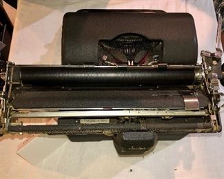 Lot 2460. $150.00. This typewriter appears to be a Royal "Touch Control"" manual typewriter, guessing from the 1930's and appears to be in nice shape. I learned to type on a manual typewriter and can still hear the typing teacher, calling out "FJFJFJFJFJ" high school - they still had manual typewriters to learn on back then! Can you imagine how we thought we died and went to heaven when Electric Typewriters came around?! Fun to use as a prop or even if you need to type out a form or similar