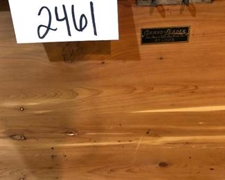 Lot 2461. $225.00. Grand Leader Cedar Chest (Stix, Baer & Fuller Dry Goods Co. St. Louis) 41.5"w x 19"d x 17"t. Great condition! Has wheels.