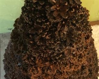 Lot 2488. $70.00. Make a statement with this piece! A pinecone tree with light led lights (it was tested, it works!) 36" tall x 24" dia.