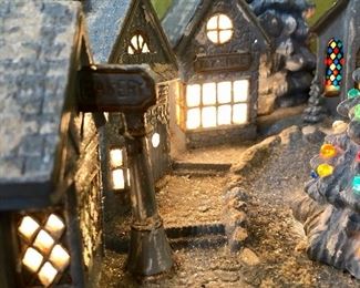 Lot 2483. $110.00. Lighted Ceramic Holiday Village. How adorable is this sweet ceramic holiday village? LOOK AT THIS CUTENESS!