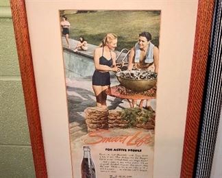 Lot 2489. $50.00 for the pair. Cool vintage advertisements! Dr. Pepper (for active people, lol) and Rolex (in French)
