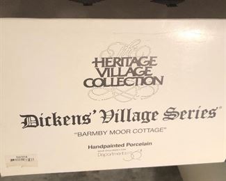 Lot 2494. $42.00. Department 56: Dickens Village (Bamby Moor Cottage) and Dashing through the snow), and Clothtique Possible Dreams Collection "Bon Appetite" #4026982