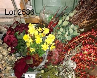 Lot 2536. $20.00. A large assortment of faux florals. Make all your beautiful things in every season!