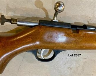 Lot 2557 $125.00 Vintage Bolt Action 22 Rifle with more rust on the Barrel and Bolt. Definitely needs work or use for parts.