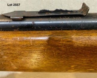 Lot 2557 $125.00 Vintage Bolt Action 22 Rifle with more rust on the Barrel and Bolt. Definitely needs work or use for parts.