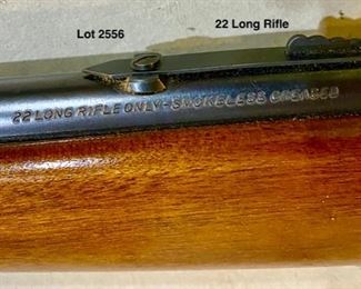 Lot 2556 $150.00 Vintage 22 Rifle with some rust on the barrel. Needs some work.
