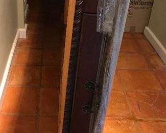 Heckman Dining Table with Two Silver Drawers, Two Extensions (each measures 20" wide), Two Arm/Captain's Chairs, and Six Side Chairs.  Width of the Table is Four Feet, Length of Table without Extensions Six Feet Five Inches, Length of Table with Leaves/Extensions is Ten Feet