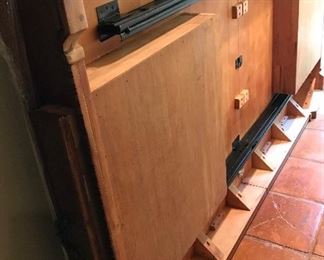 Heckman Dining Table with Two Silver Drawers, Two Extensions (each measures 20" wide), Two Arm/Captain's Chairs, and Six Side Chairs.  Width of the Table is Four Feet, Length of Table without Extensions Six Feet Five Inches, Length of Table with Leaves/Extensions is Ten Feet