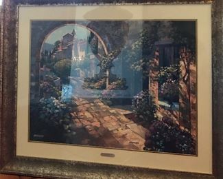 Professionally Framed Signed and Numbered 297/500 Print by Hammond Beherns "Beyond the Garden Wall"