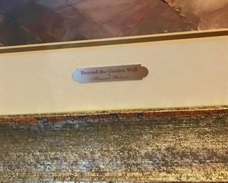 Professionally Framed Signed and Numbered 297/500 Print by Hammond Beherns "Beyond the Garden Wall"