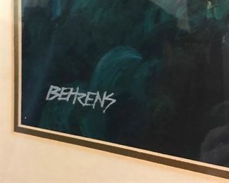 Professionally Framed Signed and Numbered 297/500 Print by Hammond Beherns "Beyond the Garden Wall"