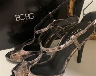 BCBG Snakeskin Stilettos and MK Tan Heals