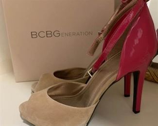 BCBGeneration Pink And Suede Stilleto