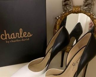 Charles David Black and White 4 inch Stiletto