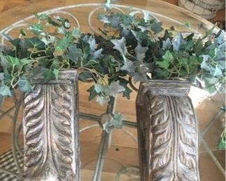 Faux Plants w Sconces