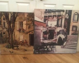 French Art Street Scene Paintings