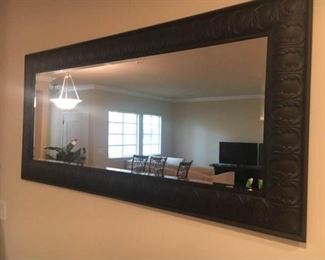 Large Dark Metal Mirror