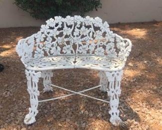 White Iron Bench
