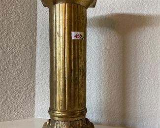 Large Very Heavy Vintage solid Brass candlestick holder