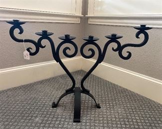 Very Large, Heavy Wrought Iron Metal vintage candelabra 