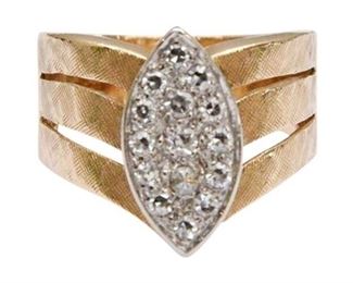 14K Gold and Diamond Ring