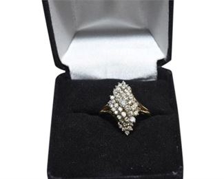 Diamond Cluster Ring in 10K Gold Setting