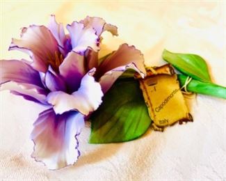 Vintage Capodimonte Handmade Iris 